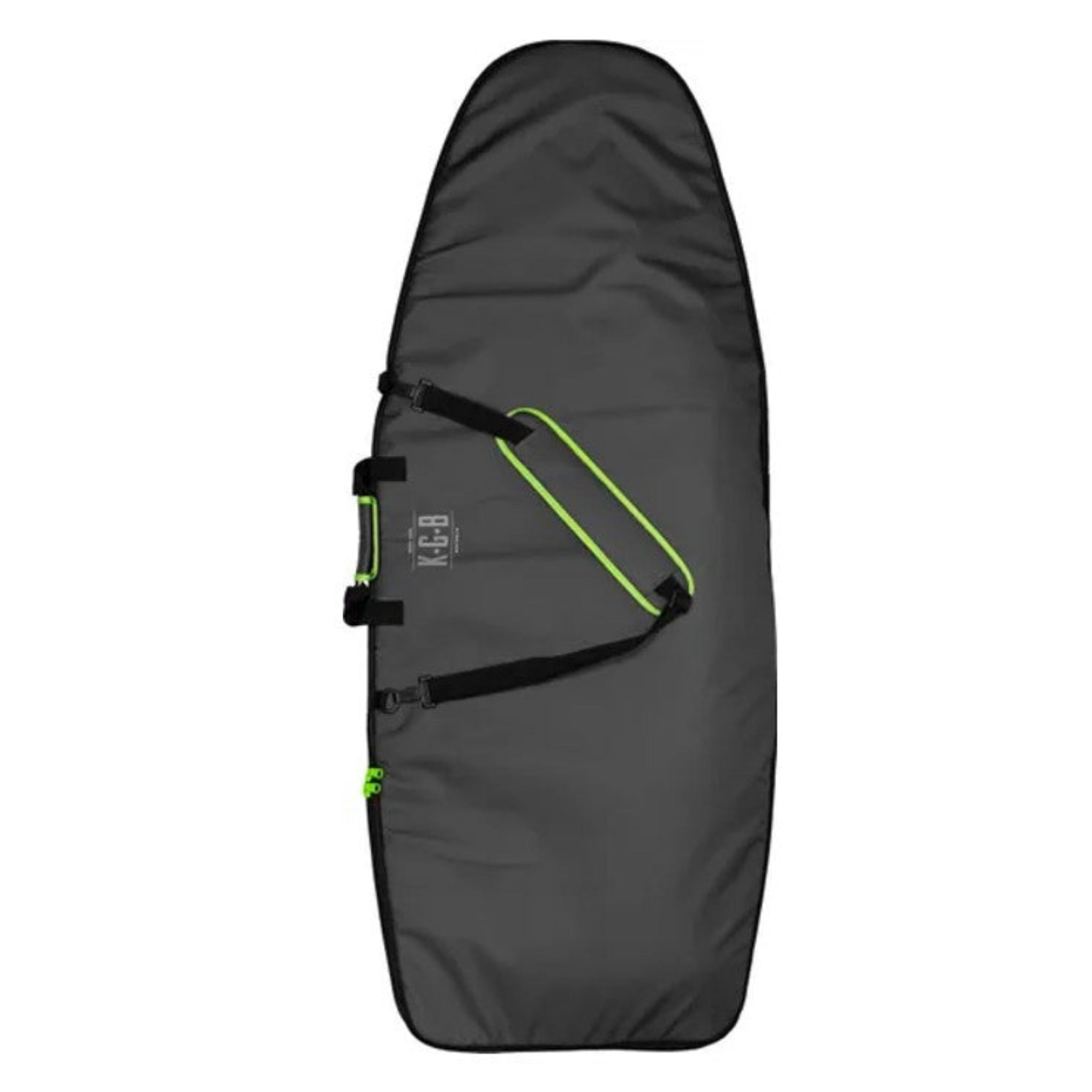 KGB Padded Wakesurf Bag Charcoal/Lime Rapid Surf & Ski