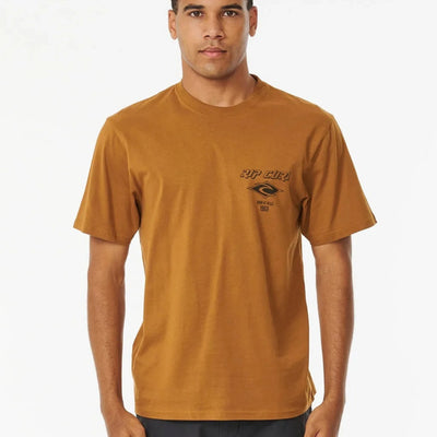 Rip Curl Fade Out Icon Tee - Gold