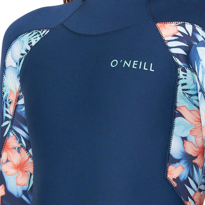 O'Neill Girls Bahia Lost Palms 4/3mm Steamer Wetsuit - Back Zip