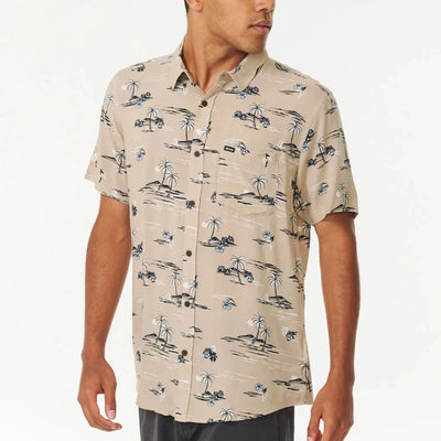 Rip Curl Party Pack Short Sleeve Shirt - Taupe