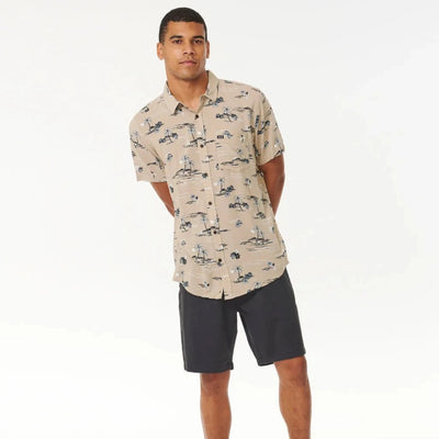 Rip Curl Party Pack Short Sleeve Shirt - Taupe