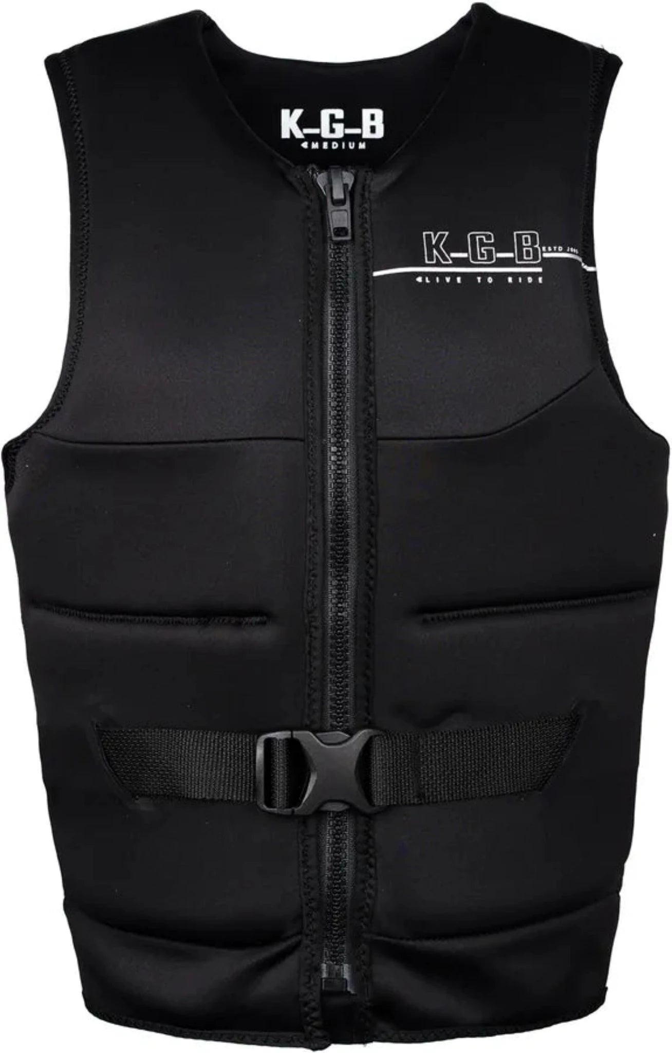 Kgb Tempo Life Jacket Black Rapid Surf And Ski