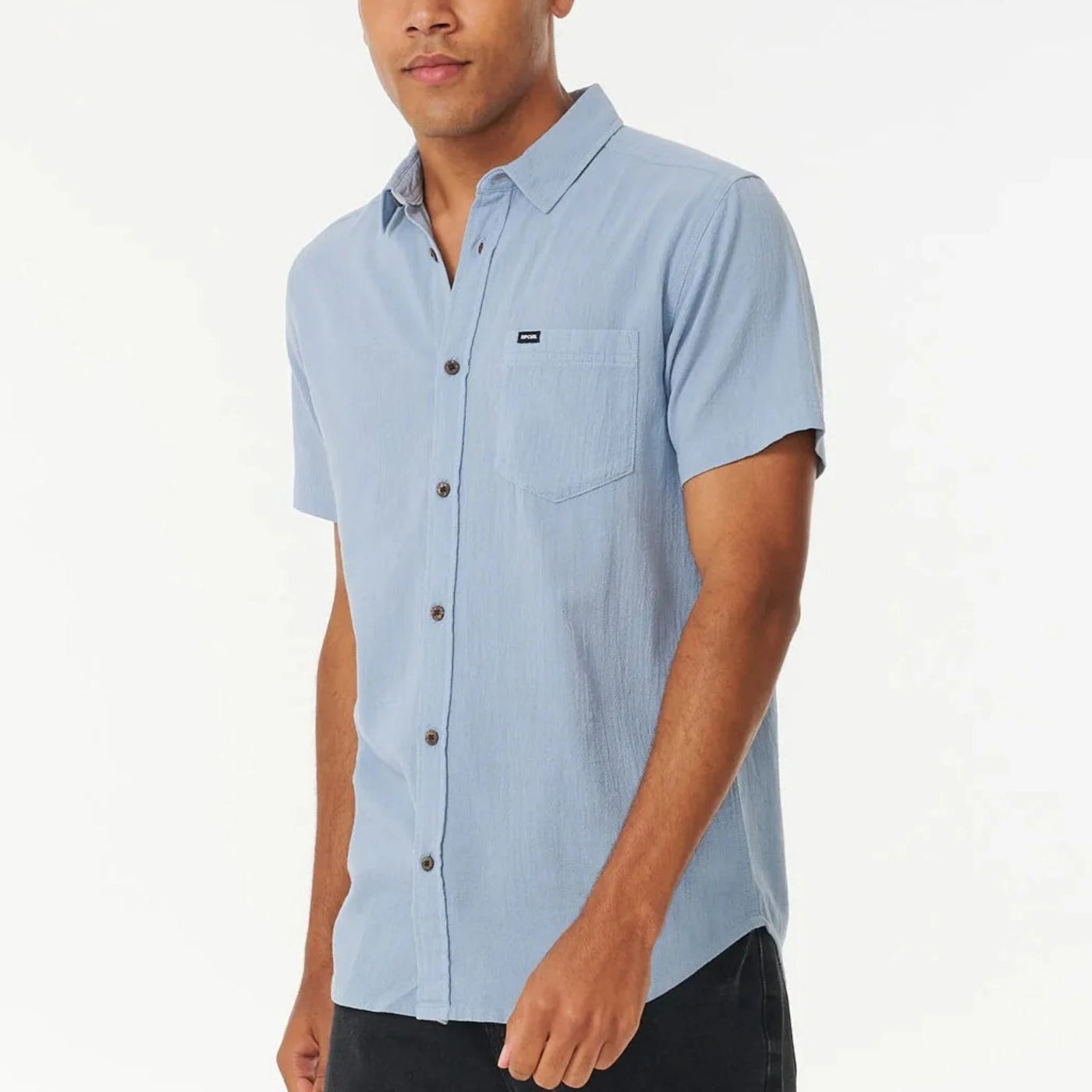Rip Curl Washed Short Sleeve Shirt - Dusty Blue