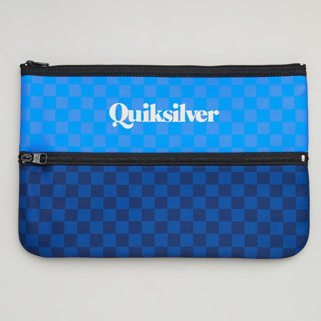 Quiksilver Blocked Jumbo Pencil Case - Blue