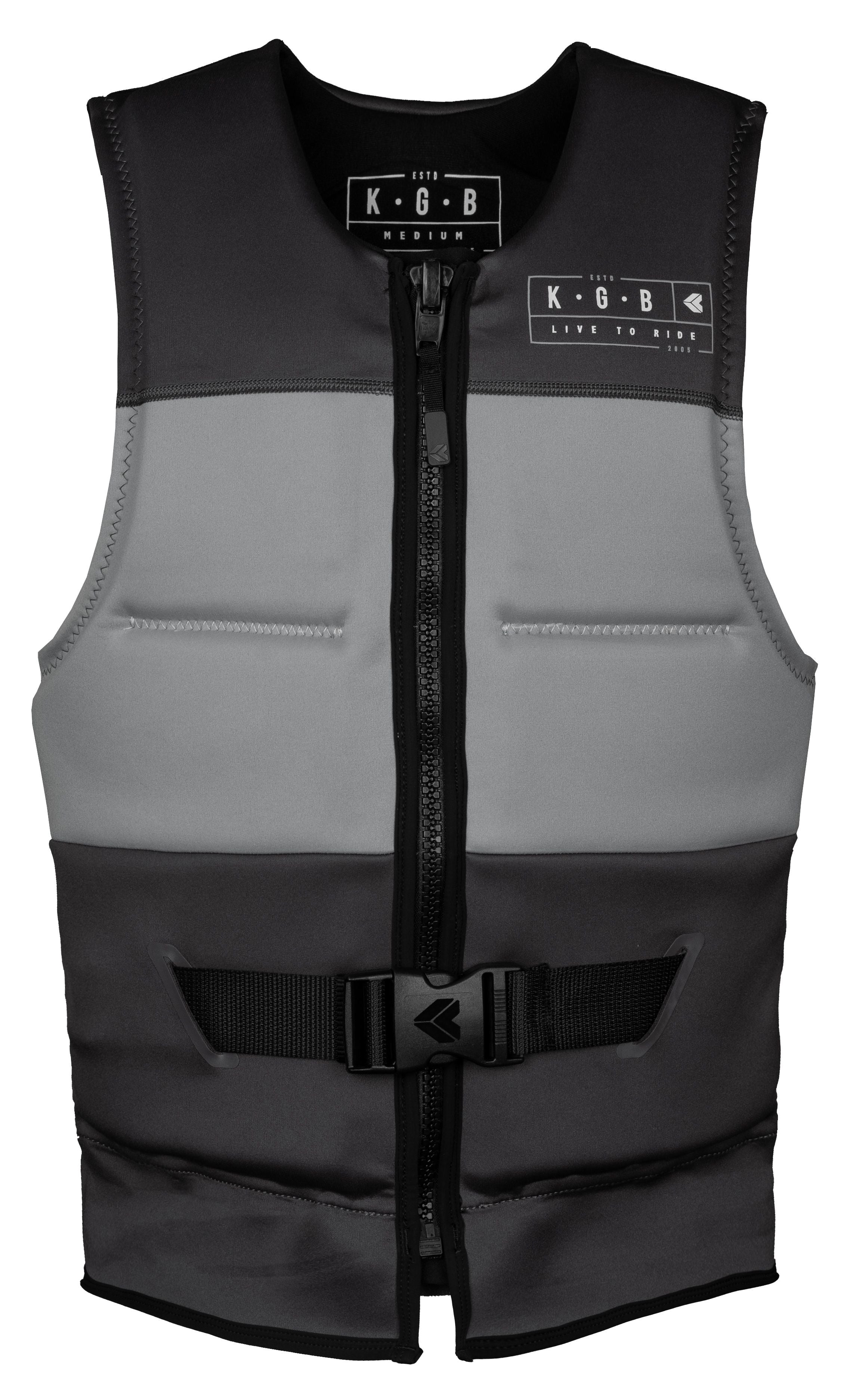 Kgb Tempo Life Jacket Black Rapid Surf And Ski