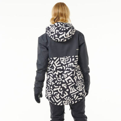 Rip Curl Women's Rider Anorak Snow Jacket - Washed Black Search