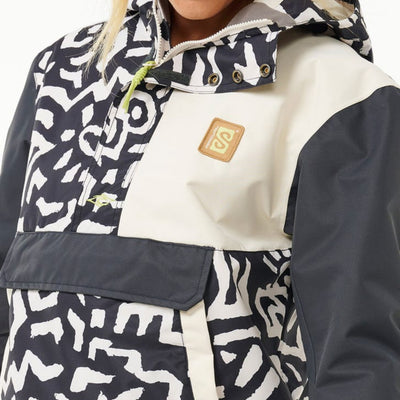 Rip Curl Women's Rider Anorak Snow Jacket - Washed Black Search
