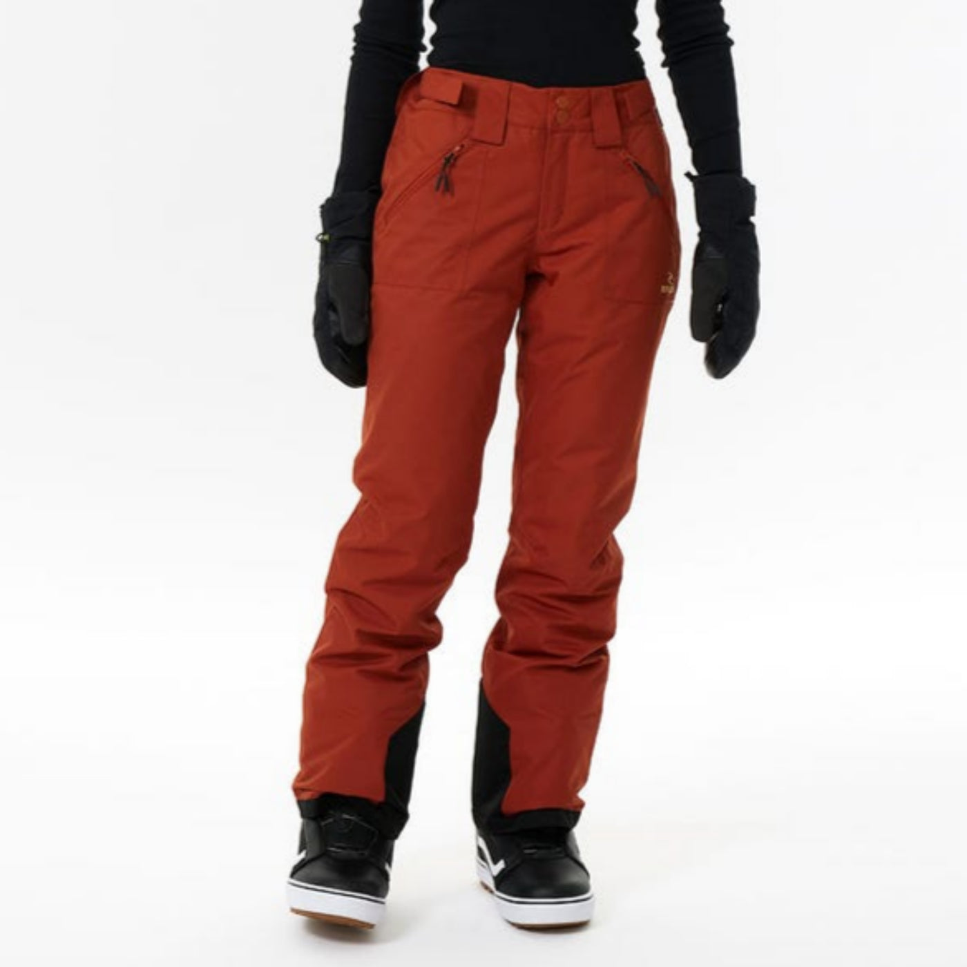 Rip Curl Rider High Waist Women's Snow Pants - Burnt Red