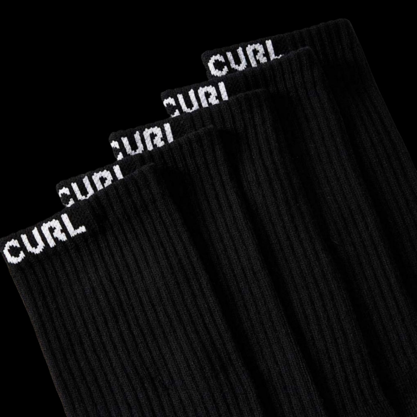 Rip Curl Men's Brand Crew Socks 5 Pack - Black