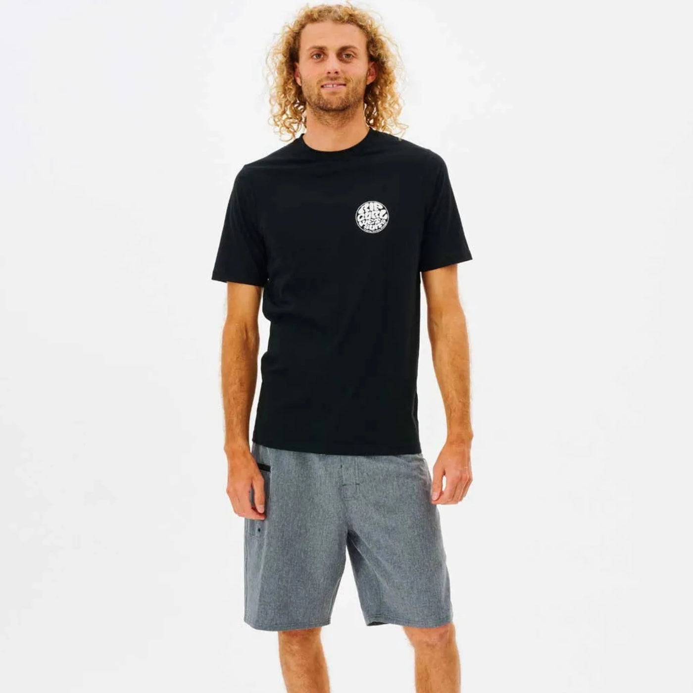 Rip Curl Icons of Surf Short Sleeve Rashie - Black