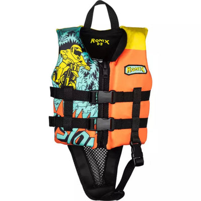 Ronix Junior Boys Vision Life Jacket - Blue/Orange/Yellow