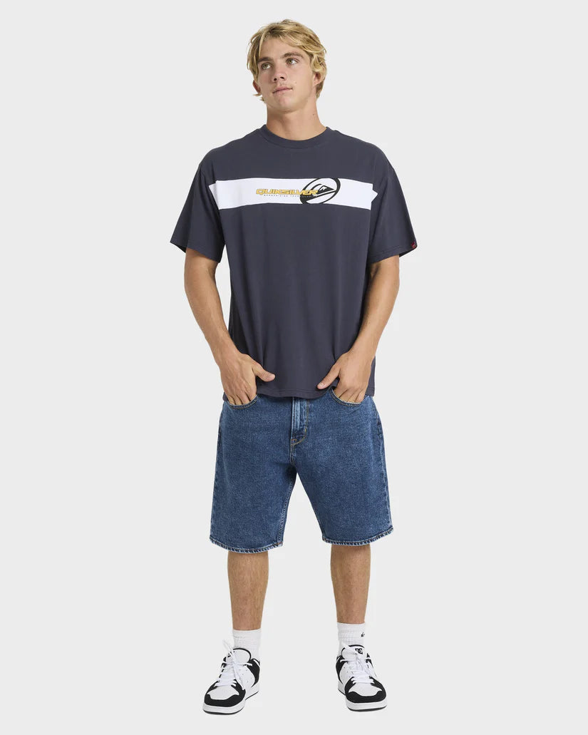 Quiksilver Tilt Panel Knit Tee - Black Wave