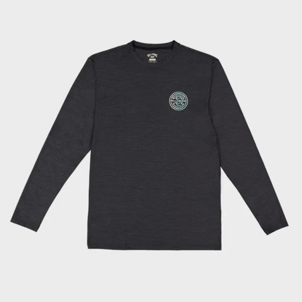 Billabong Rotor Shoreline Long Sleeve Rash Vest - Black Heather