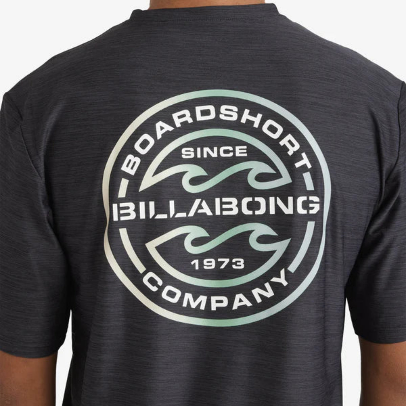 Billabong Rotor Shoreline Short Sleeve Rash Vest - Black Heather