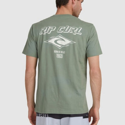 Rip Curl Fade Out Icon Tee - Washed Clover