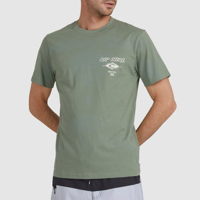 Rip Curl Fade Out Icon Tee - Washed Clover