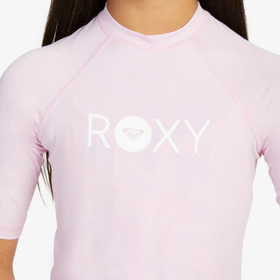 Roxy Girls Essential Short Sleeve Rash Vest - Pirouette