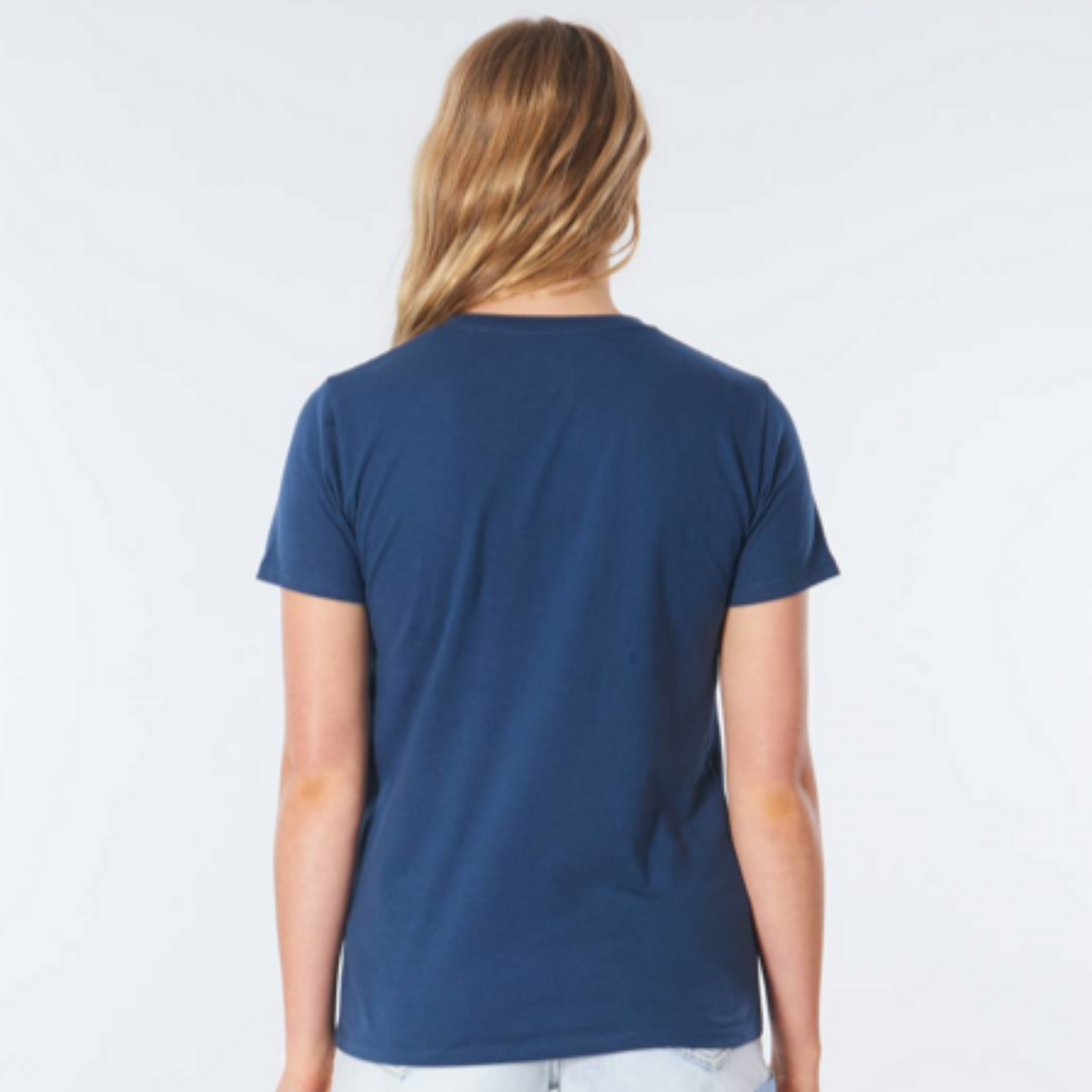 Rip Curl Logo Standard Tee - Mid Blue