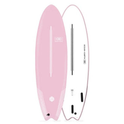 Ocean and Earth Ezi Rider Softboard 6'0 - Pastel Pink