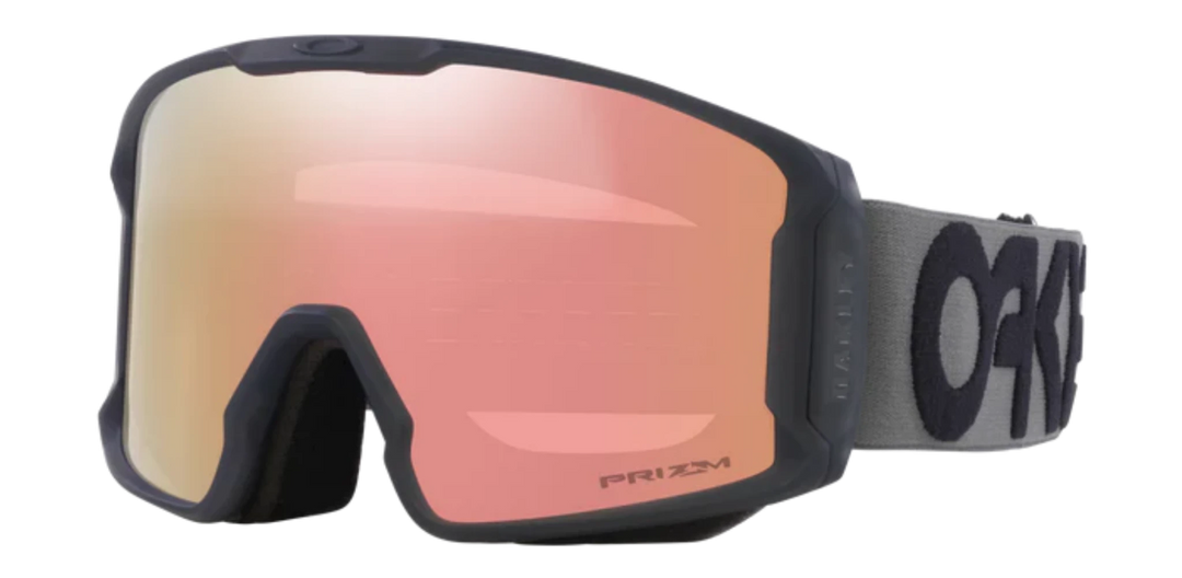 Oakley Line Miner Snow Goggle Forged Iron, Rose Gold Lens