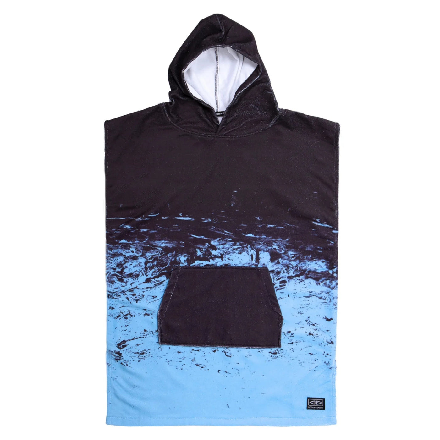 Ocean and Earth Kids Southside Hooded Poncho - Black/Blue