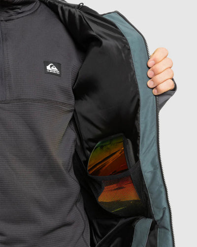 Quiksilver Mission Block Snow Jacket - Dark Shadow