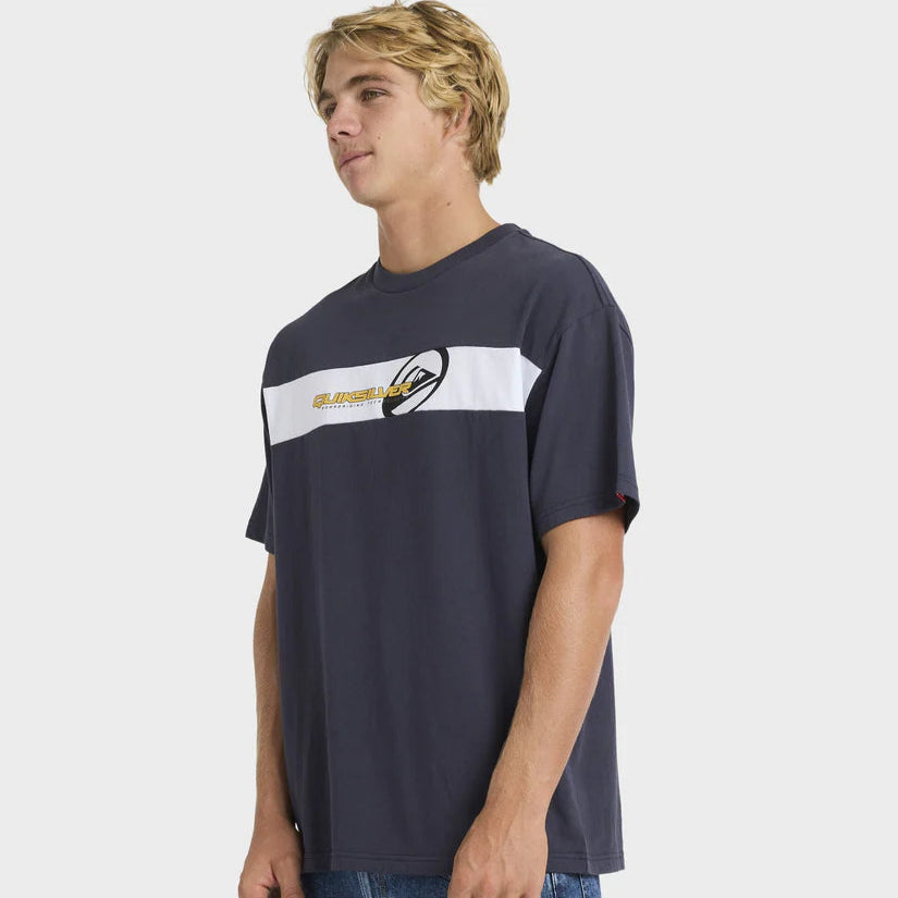 Quiksilver Tilt Panel Knit Tee - Black Wave
