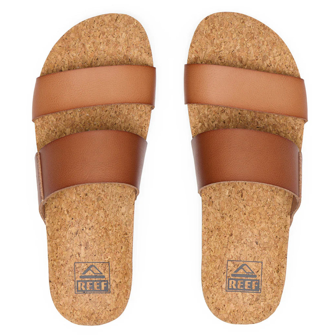 Reef Women's Cushion Vista Cork Slides - Espresso Duo