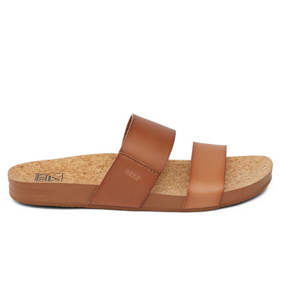 Reef Women's Cushion Vista Cork Slides - Espresso Duo