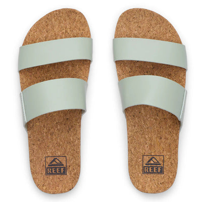 Reef Women's Cushion Vista Cork Slides - Sage