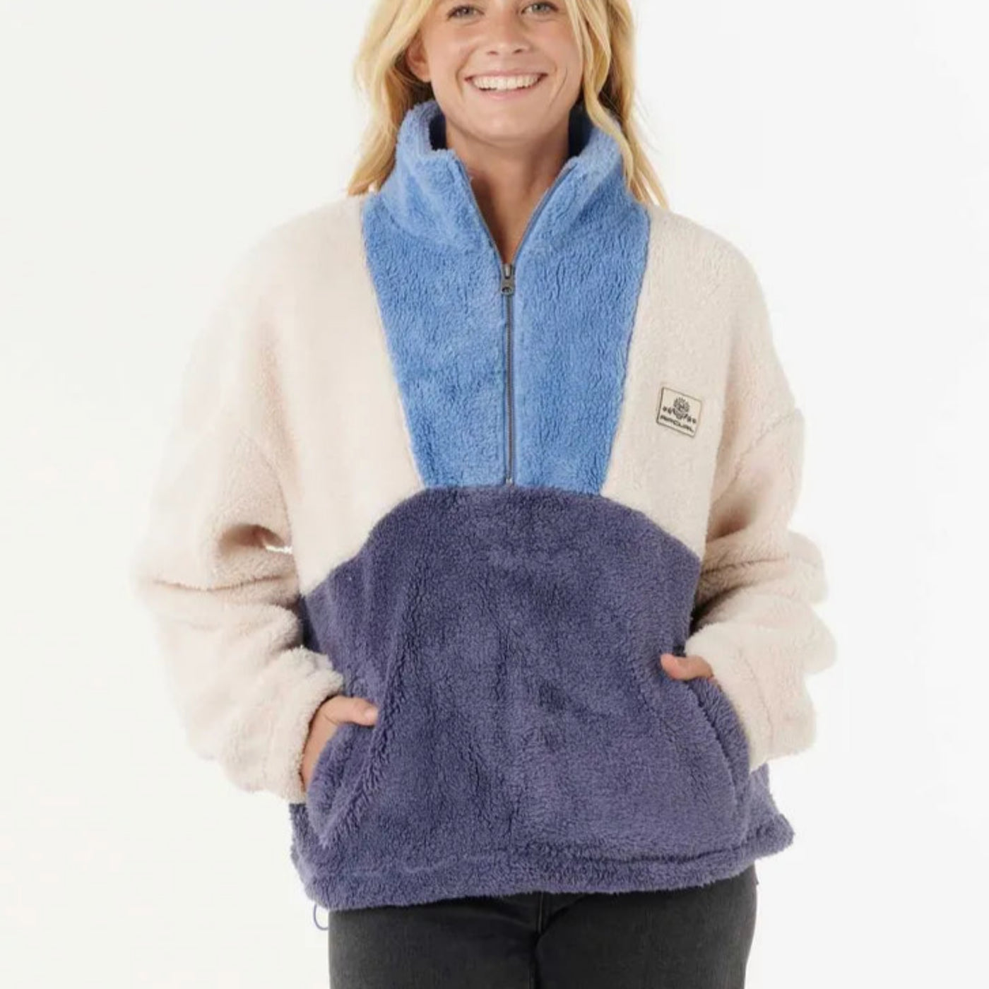 Rip Curl Block Party Polar Fleece - Blue
