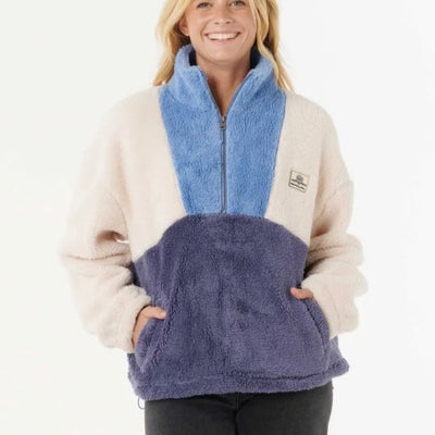 Rip Curl Block Party Polar Fleece - Blue