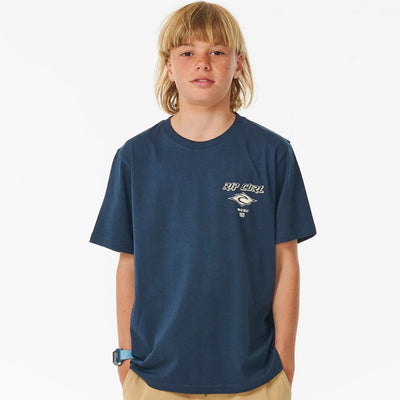 Rip Curl Boys Fadeout Icon Tee - Dark Navy