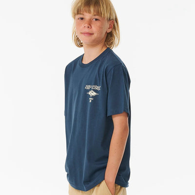 Rip Curl Boys Fadeout Icon Tee - Dark Navy