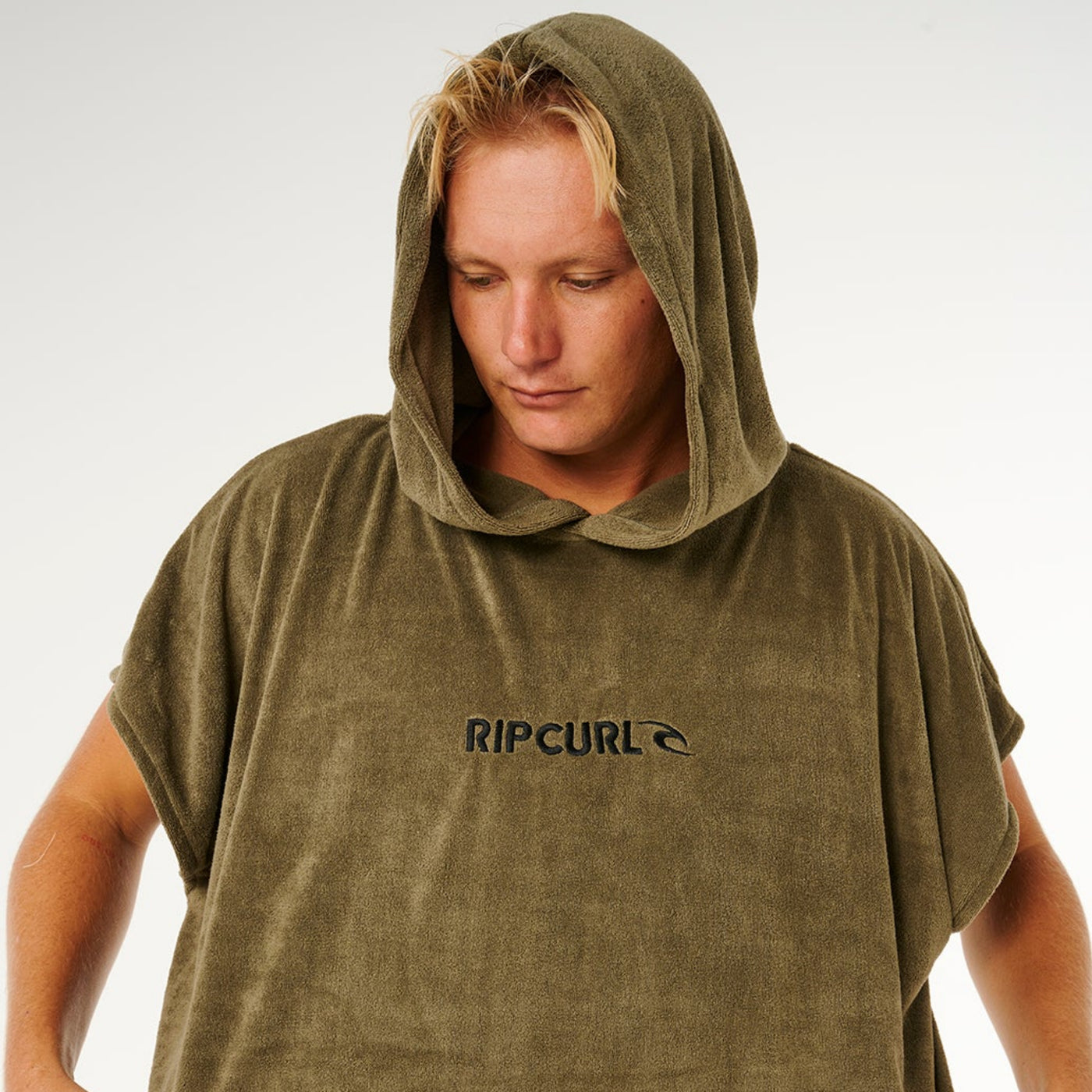 Rip Curl Brand Hooded Towel - Olive