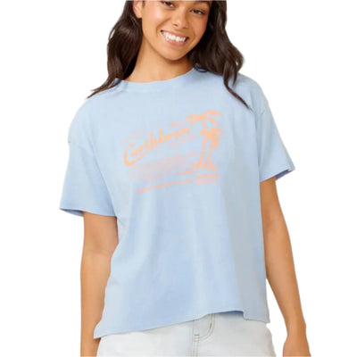 Rip Curl Caribbean Relaxed Tee - Mid Blue