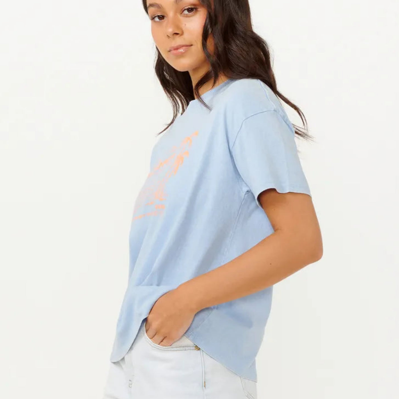 Rip Curl Caribbean Relaxed Tee - Mid Blue