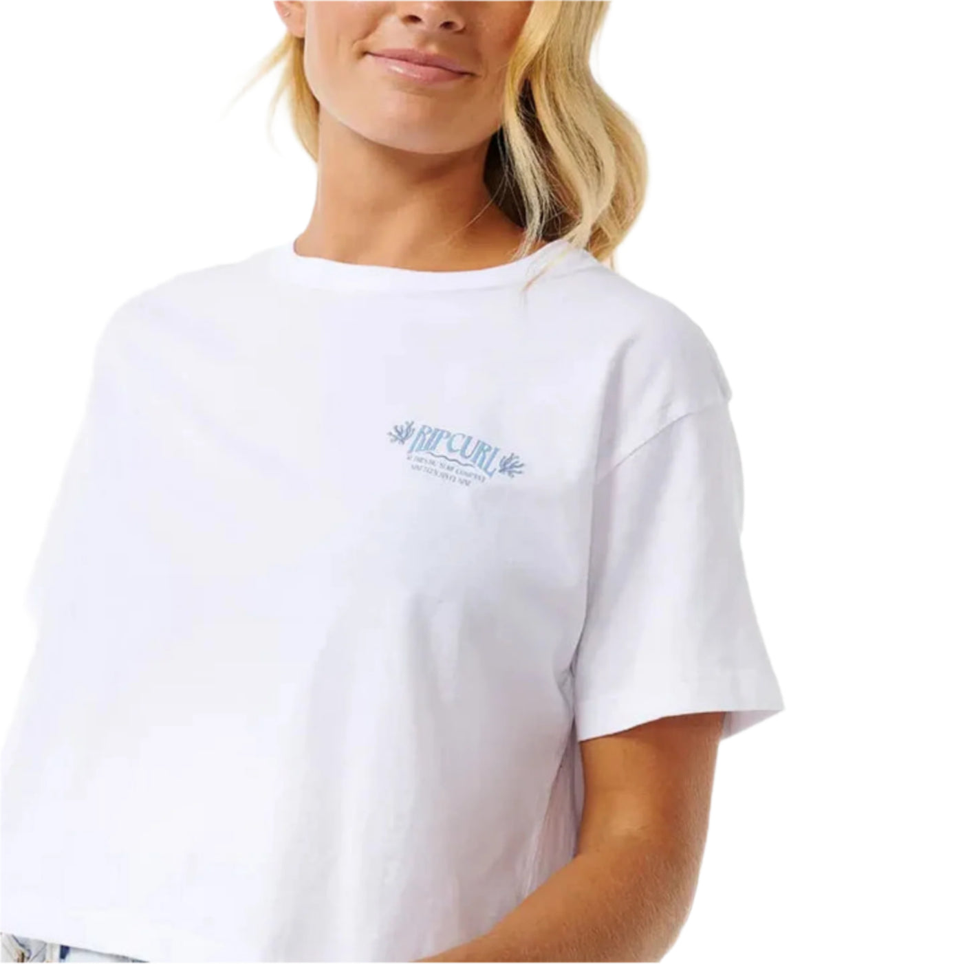 Rip Curl Coral Sands Crop Tee - White