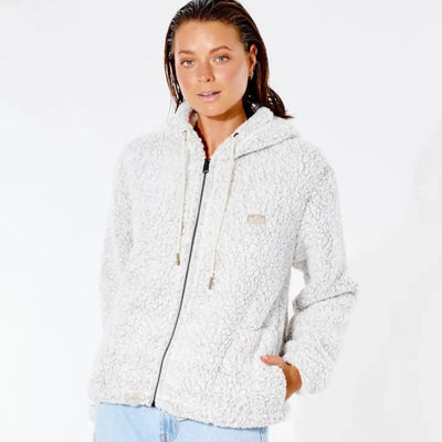 Rip Curl Dark N Stormy Zip Through Hood - Off White
