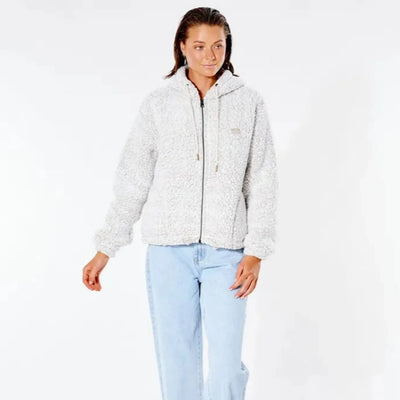 Rip Curl Dark N Stormy Zip Through Hood - Off White
