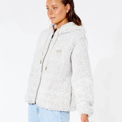 Rip Curl Dark N Stormy Zip Through Hood - Off White