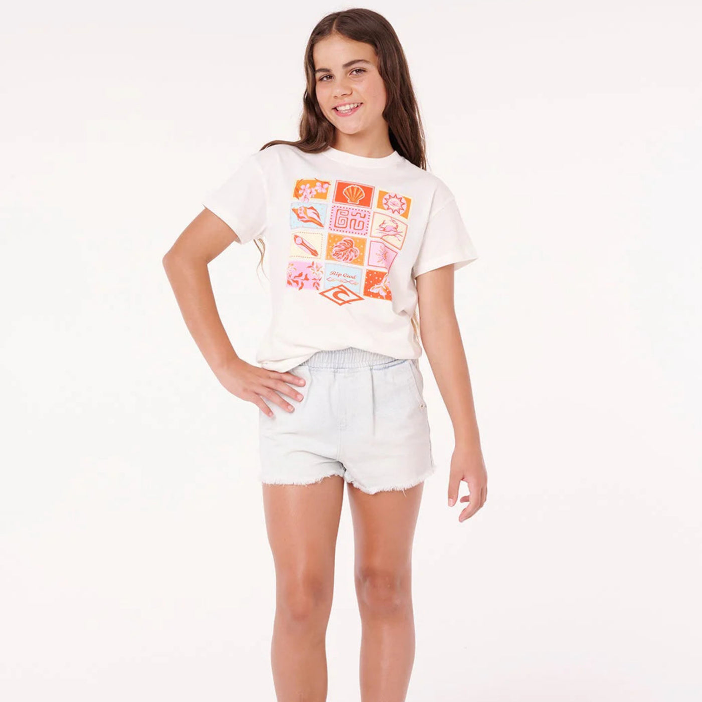 Rip Curl Girls Paradise Club Summer Tee - Bone