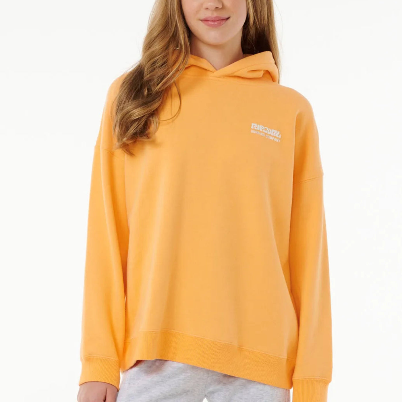 Rip Curl Girls Surf Puff Heritage Hoodie - Orange