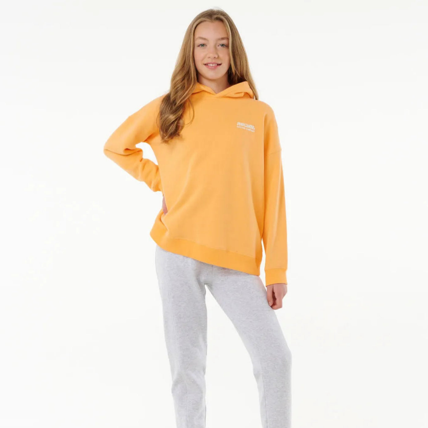 Rip Curl Girls Surf Puff Heritage Hoodie - Orange
