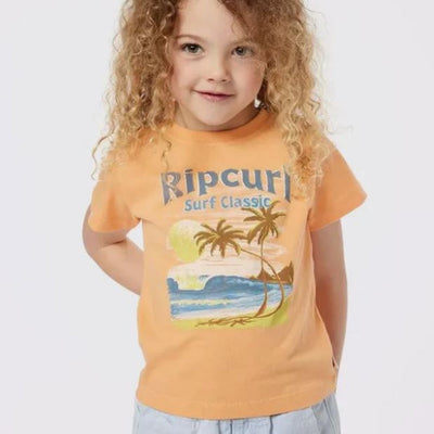 Rip Curl Groms High Tide Scenic Tee - Peach