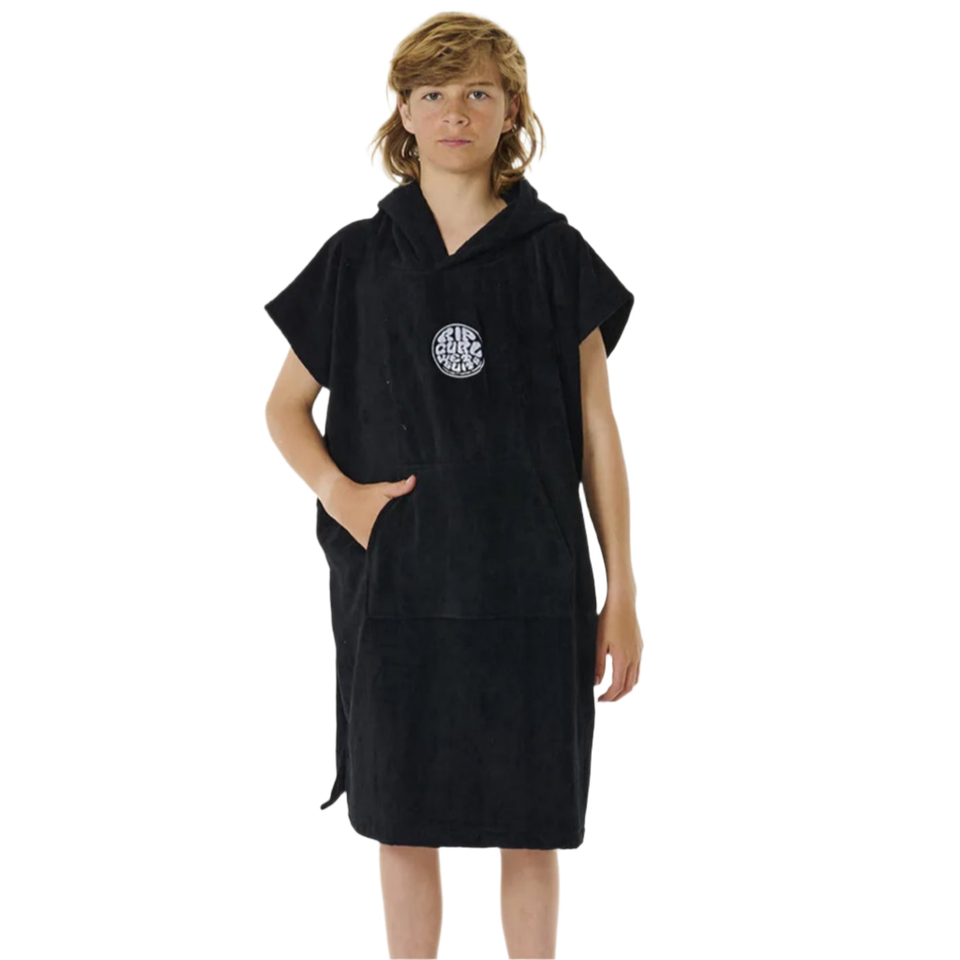 Rip Curl Kids Logo Hooded Towel - Black