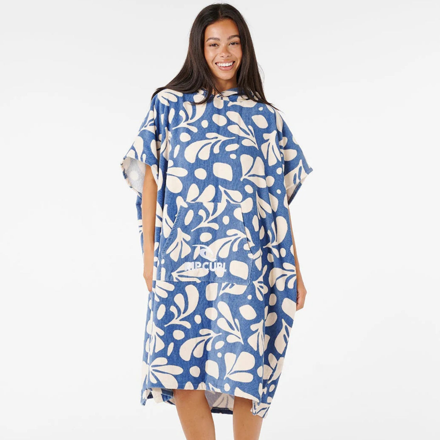 Rip Curl Mixed Hooded Towel - Blue/Natural