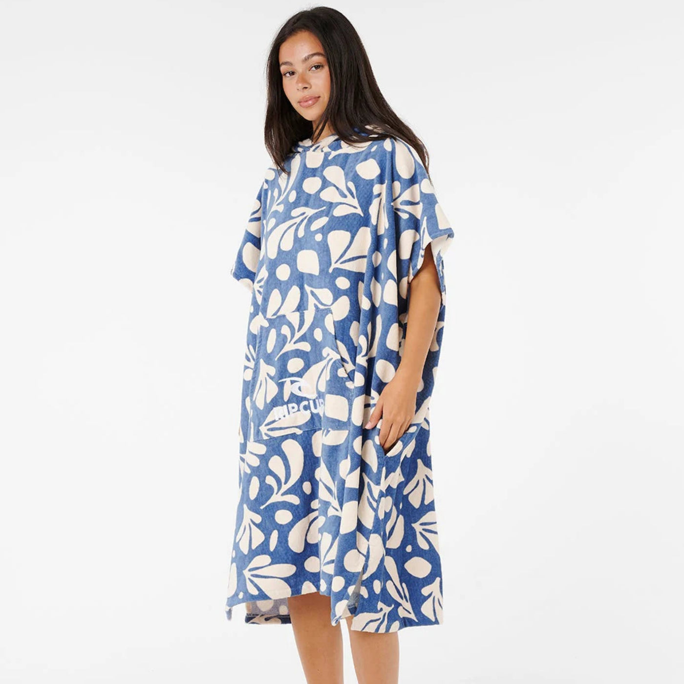 Rip Curl Mixed Hooded Towel - Blue/Natural