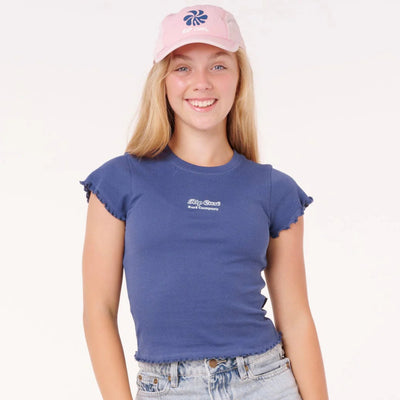 Rip Curl Paradise Club Rib Tee - Washed Navy