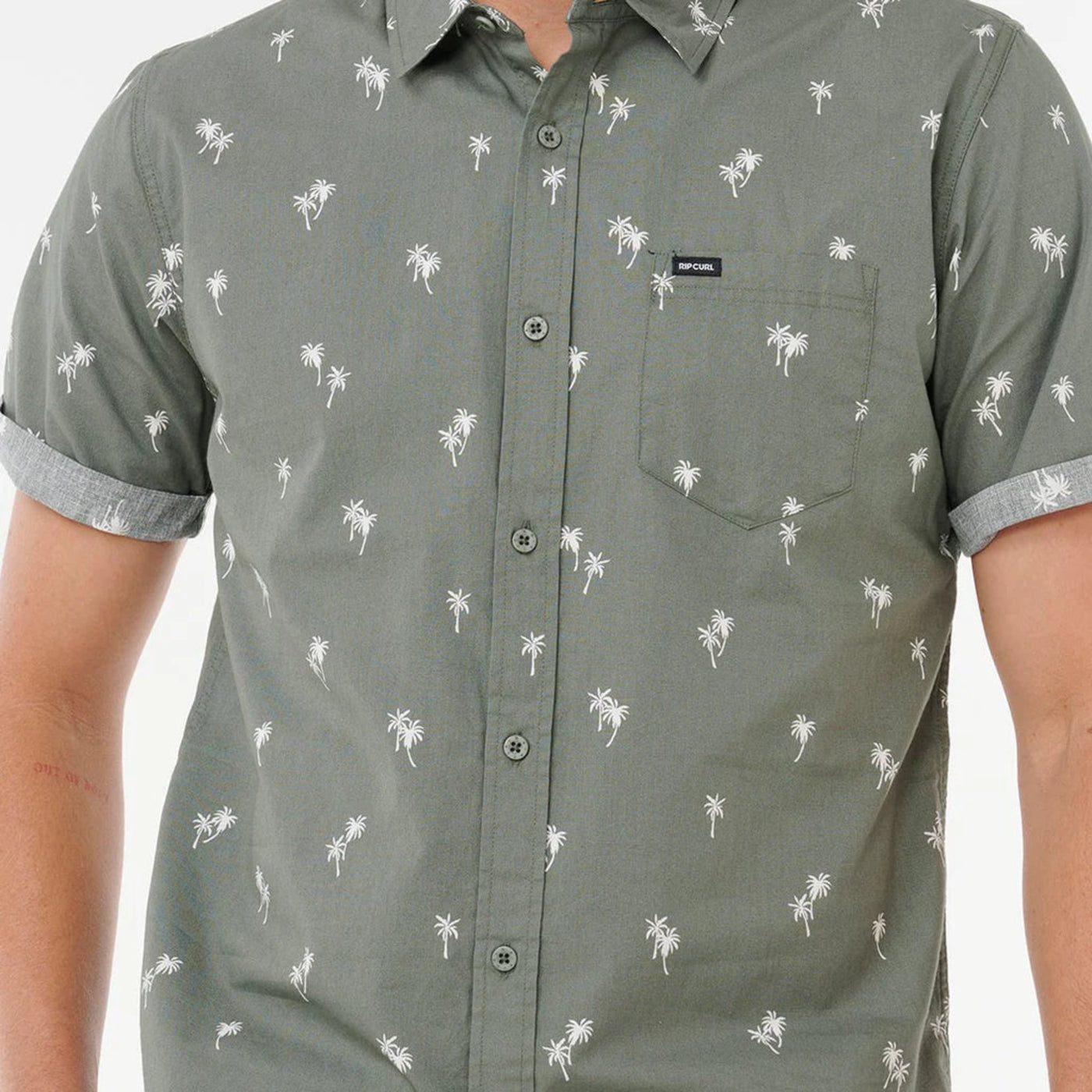 Rip Curl Paradise Palms Short Sleeve Shirt - Cactus Green